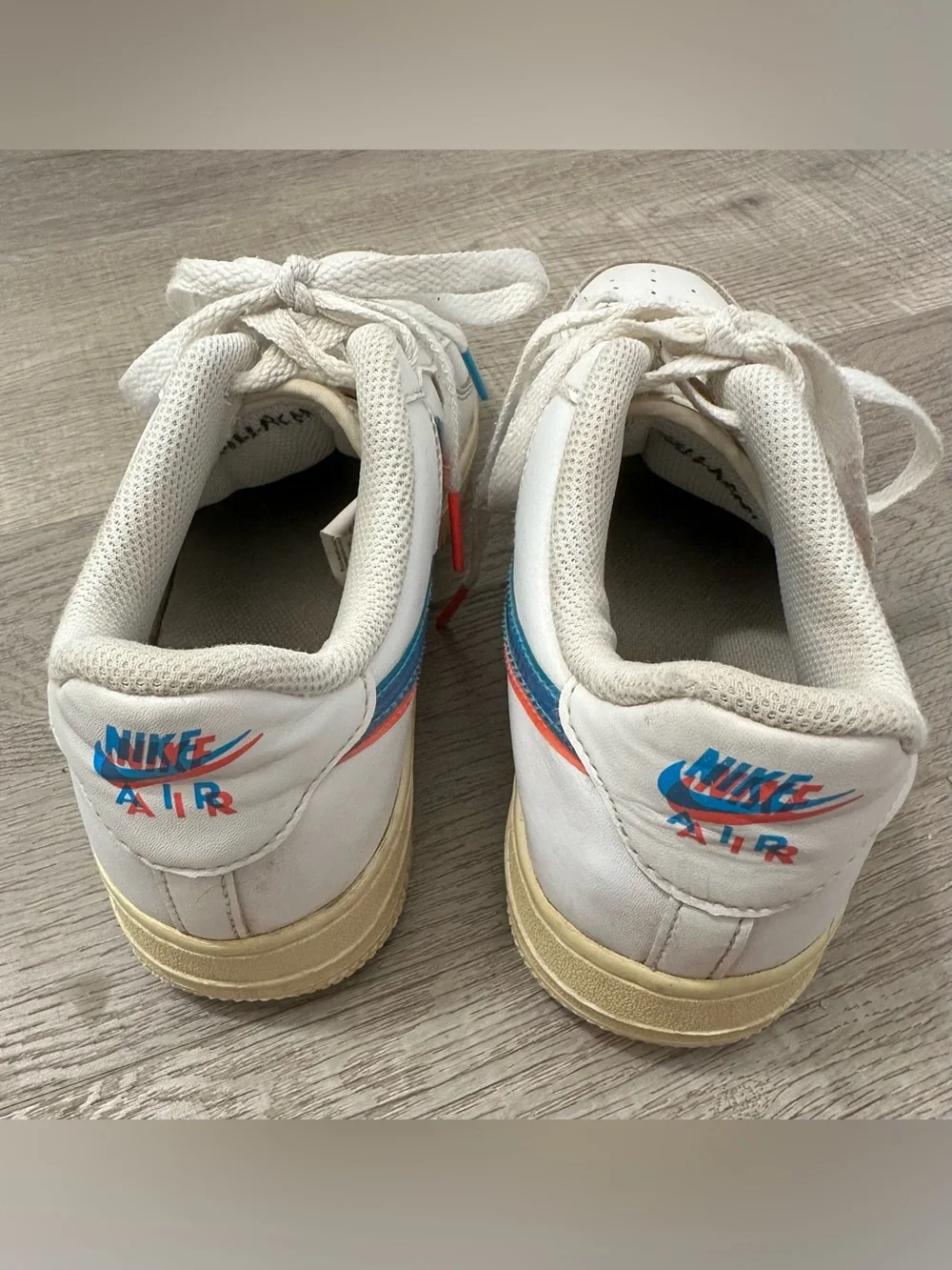 Nike Air Force 1 Low Multi-Color Swoosh Kids Size ~3.5Y / CN 235